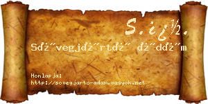 Sövegjártó Ádám névjegykártya