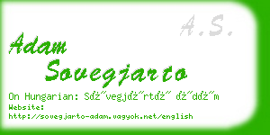 adam sovegjarto business card